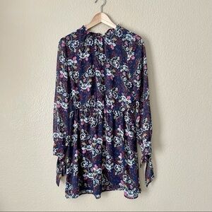Wayf floral tie sleeve dress